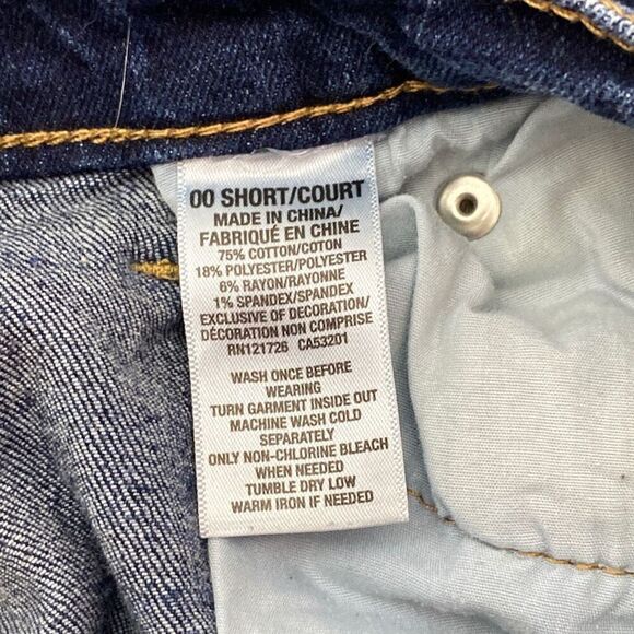 Aeropostale Women's Skinny Jean Short/Court Dark Wash Denim Size 00 - Picture 5 of 9